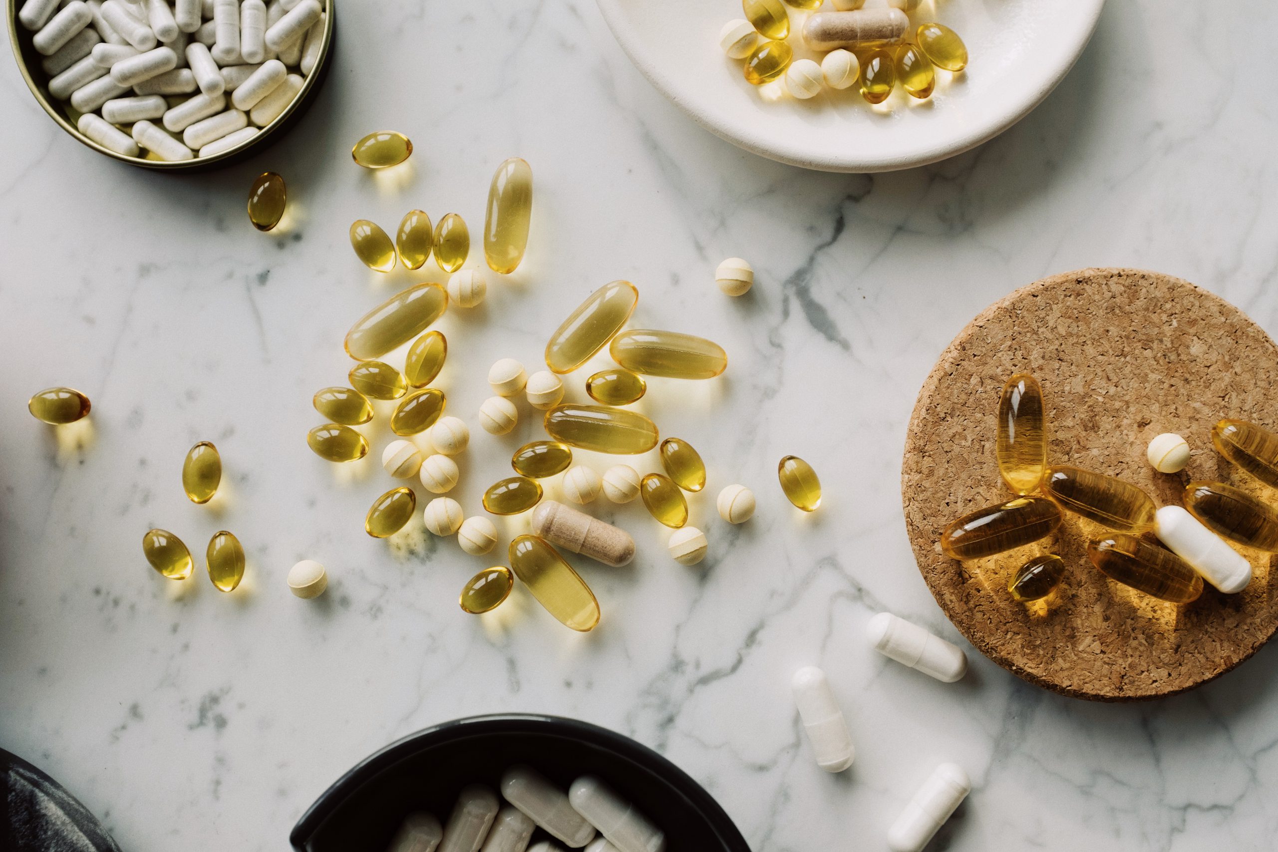 Pharmaceutical - different tablets on table