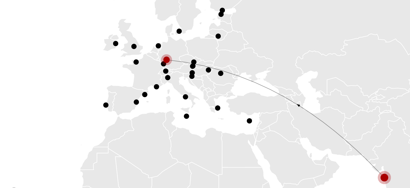 HiMedia Europe Distributor Map